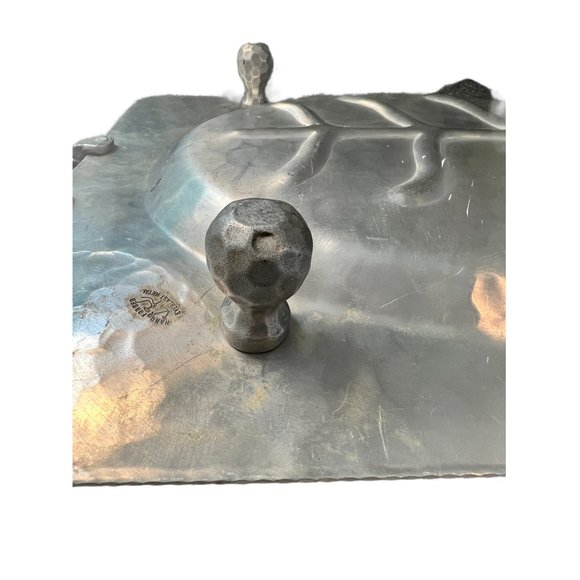 Vintage Everlast Hand Forged Aluminum Footed Metal Serving Tray Cabin mo… - Picture 4 of 5